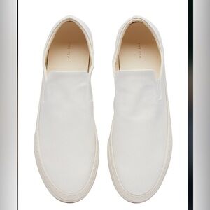 The Row Marie Satin Slip On Sneakers - White (Bridal)
